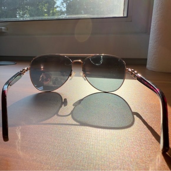 Michael Kors Gold Aviator Sunglasses - Picture 4 of 5